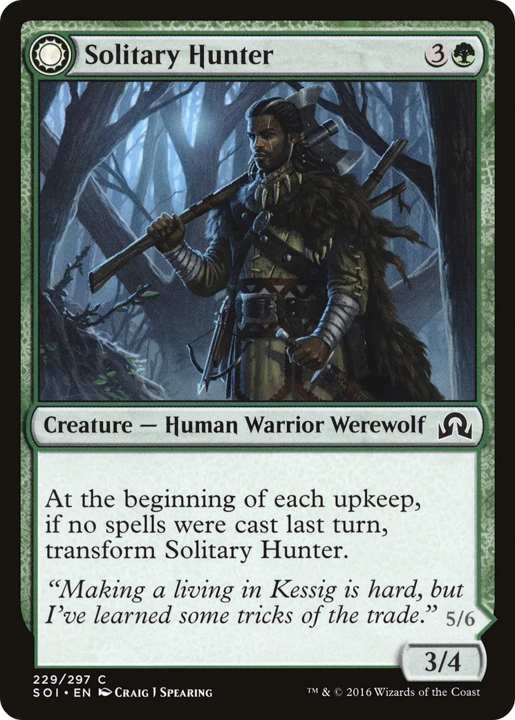 Chasseur solitaire // Membre de la meute — Shadows over Innistrad — Magic: The Gathering