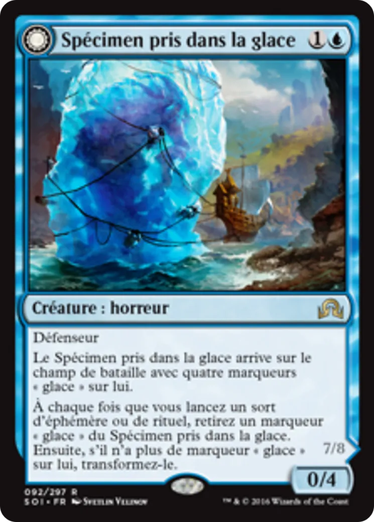 Spécimen pris dans la glace // Horreur éveillée — Shadows over Innistrad — Magic: The Gathering