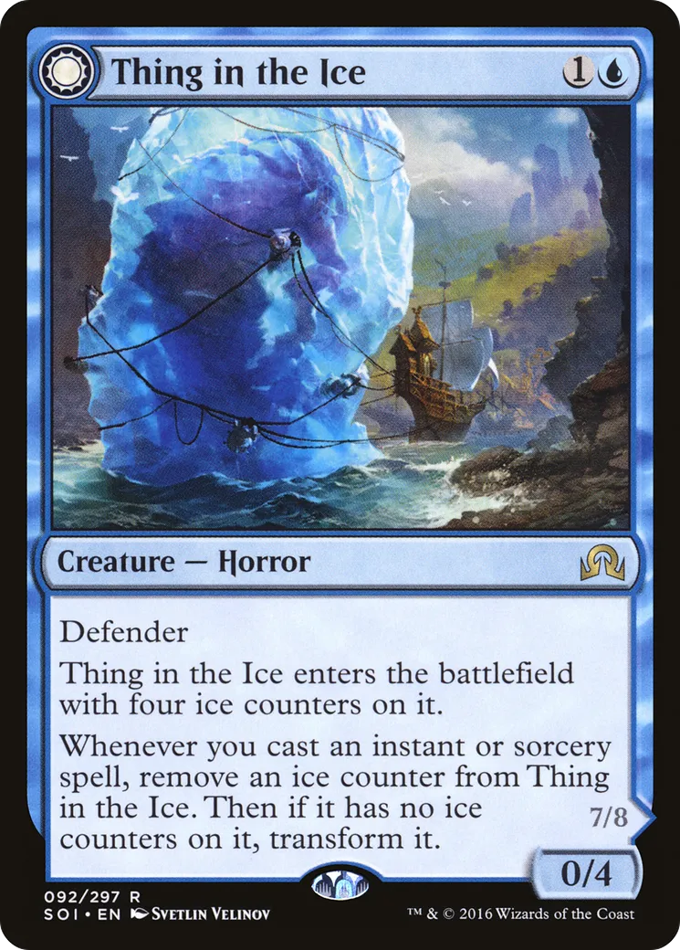 Thing in the Ice // Awoken Horror — Shadows over Innistrad — Magic: The Gathering