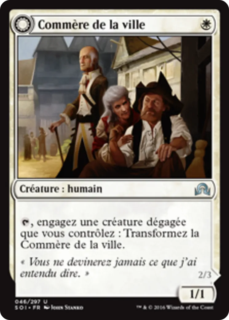 Commère de la ville // Plèbe provoquée — Shadows over Innistrad — Magic: The Gathering
