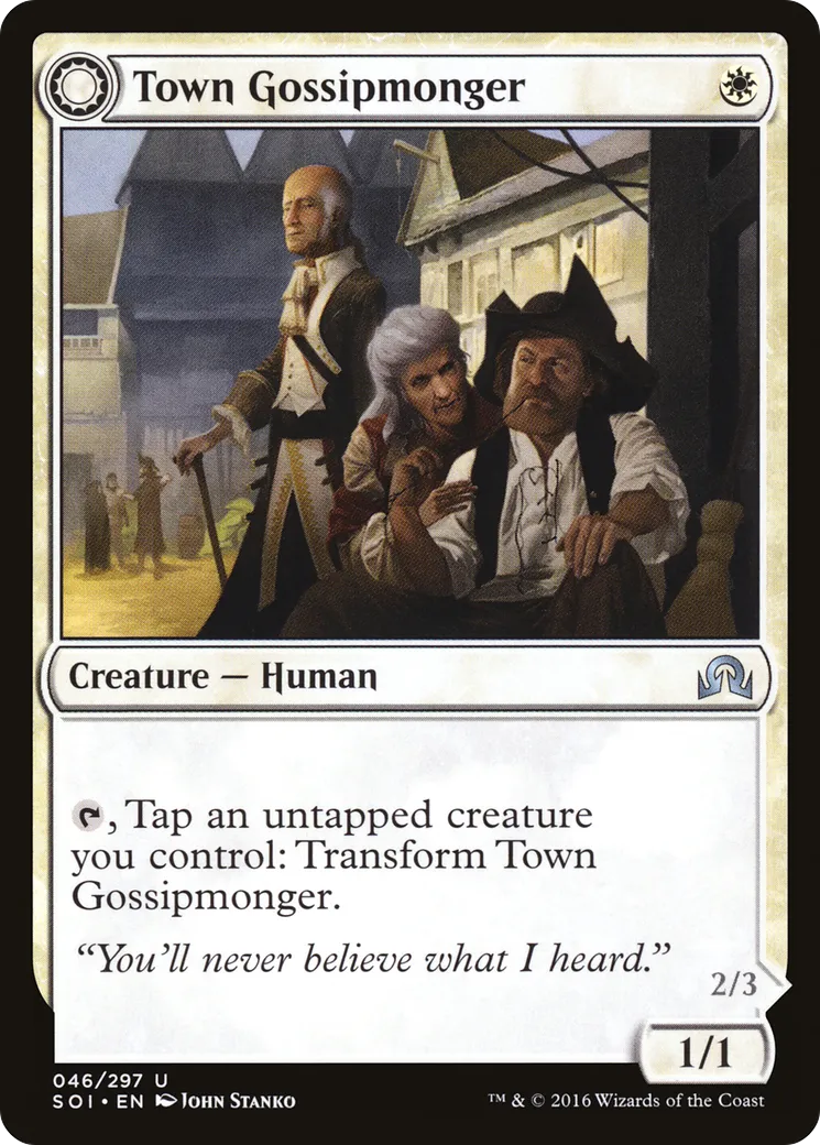 Commère de la ville // Plèbe provoquée — Shadows over Innistrad — Magic: The Gathering