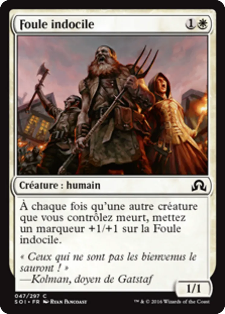Foule indocile — Shadows over Innistrad — Magic: The Gathering