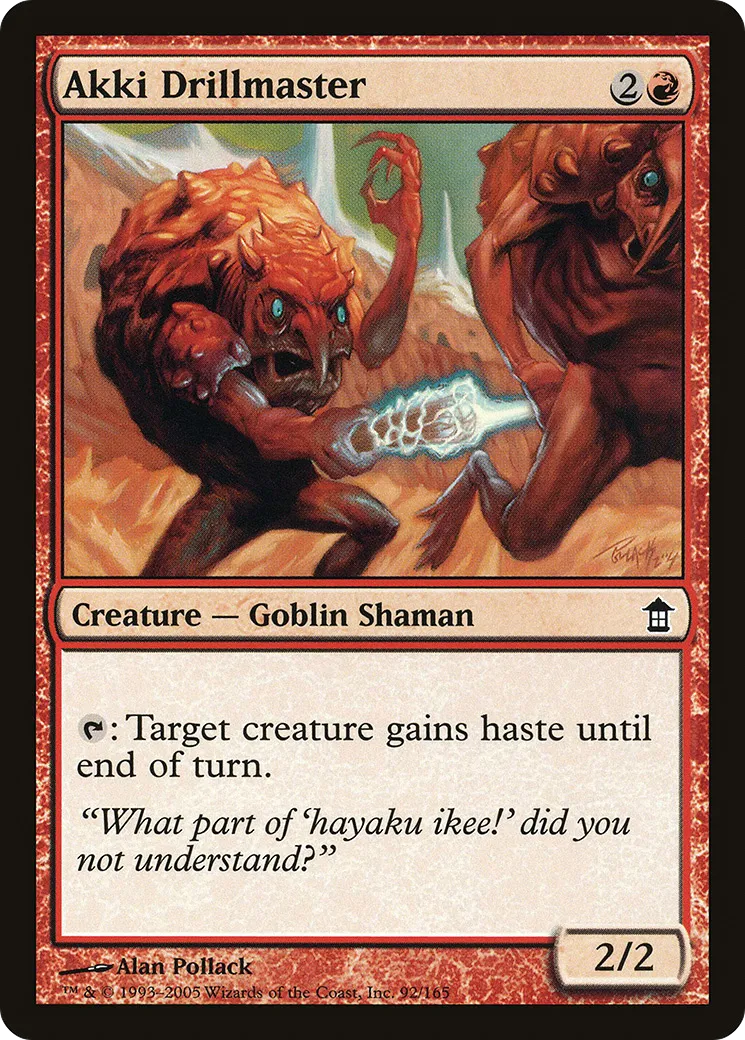 Akki Drillmaster — Saviors of Kamigawa — Magic: The Gathering