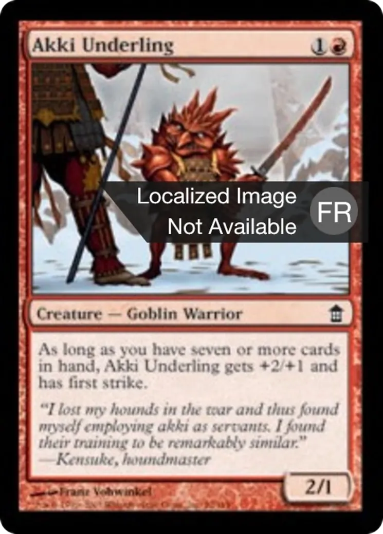Sous-fifre akki — Saviors of Kamigawa — Magic: The Gathering