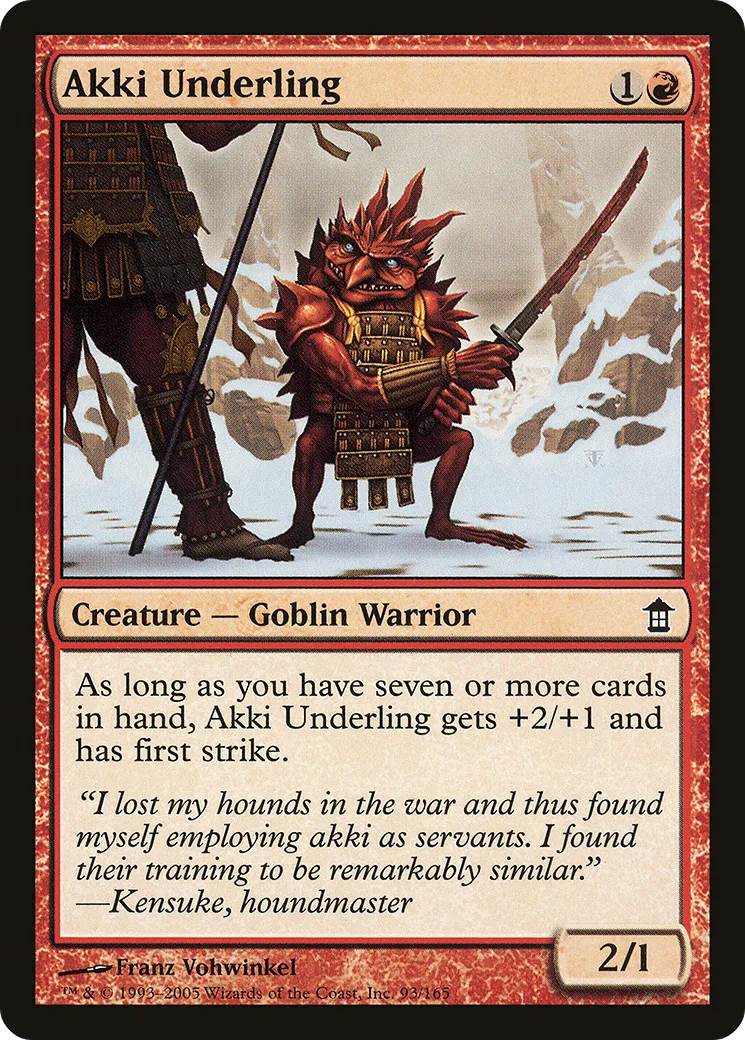 Akki Underling — Saviors of Kamigawa — Magic: The Gathering
