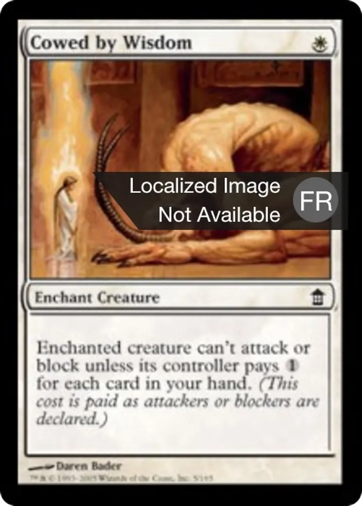 Intimidé par la sagesse — Saviors of Kamigawa — Magic: The Gathering