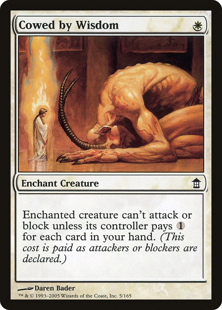 Cowed by Wisdom — Saviors of Kamigawa — Magic: The Gathering