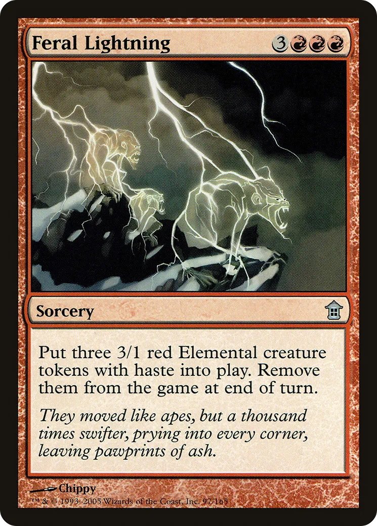 Feral Lightning — Saviors of Kamigawa — Magic: The Gathering