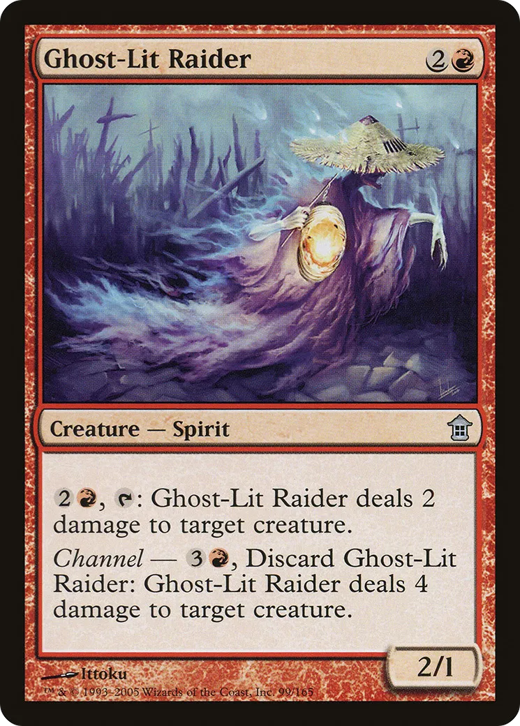 Ghost-Lit Raider — Saviors of Kamigawa — Magic: The Gathering
