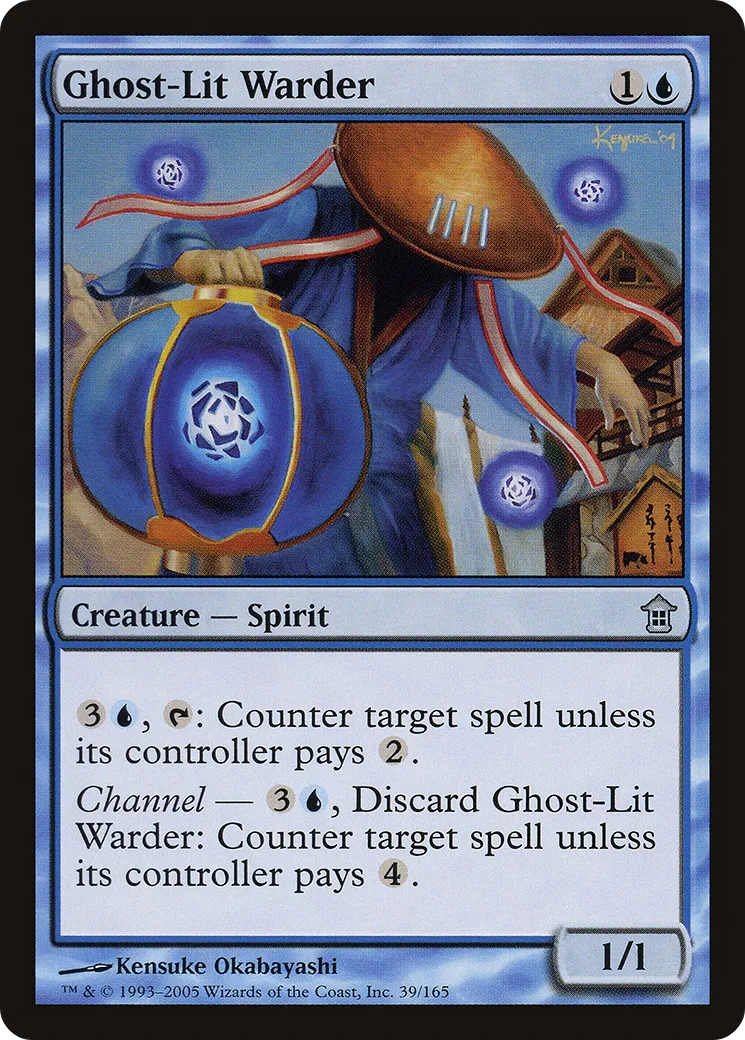 Ghost-Lit Warder — Saviors of Kamigawa — Magic: The Gathering