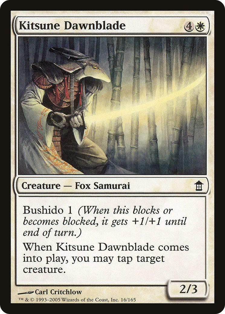 Kitsune Dawnblade — Saviors of Kamigawa — Magic: The Gathering