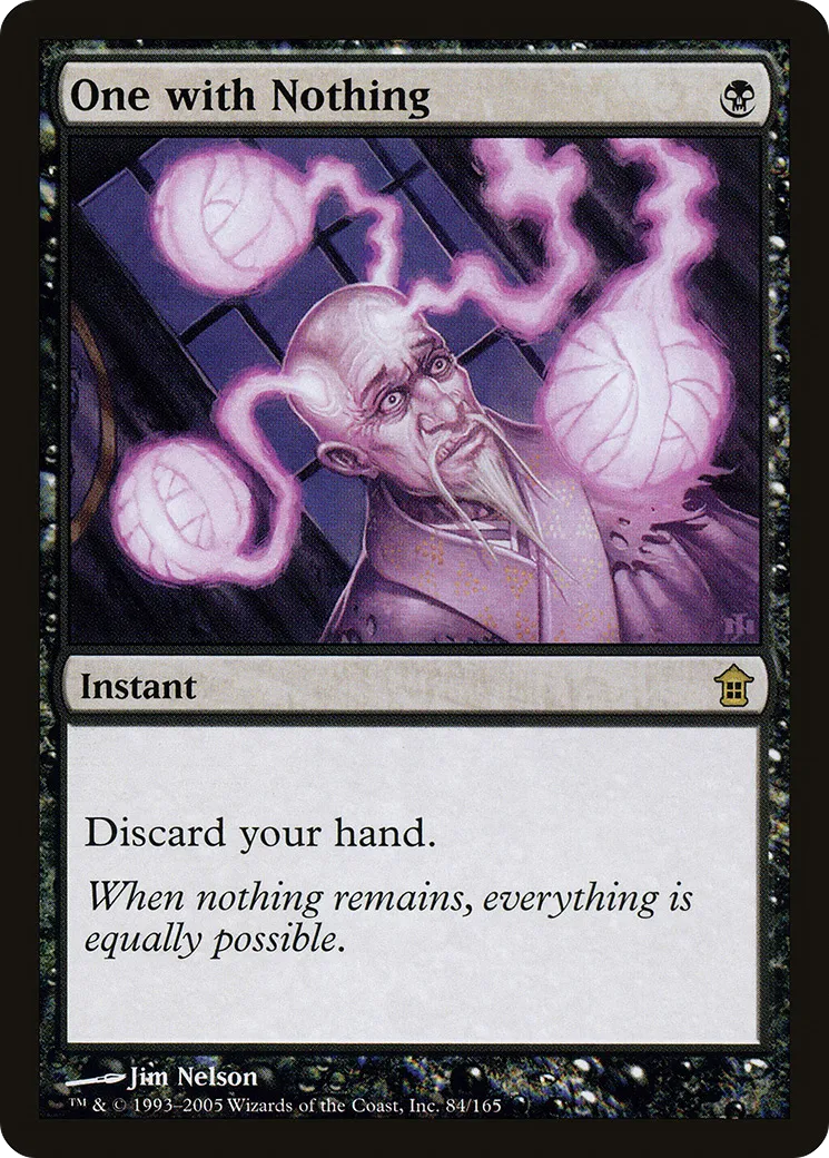 One with Nothing — Saviors of Kamigawa — Magic: The Gathering