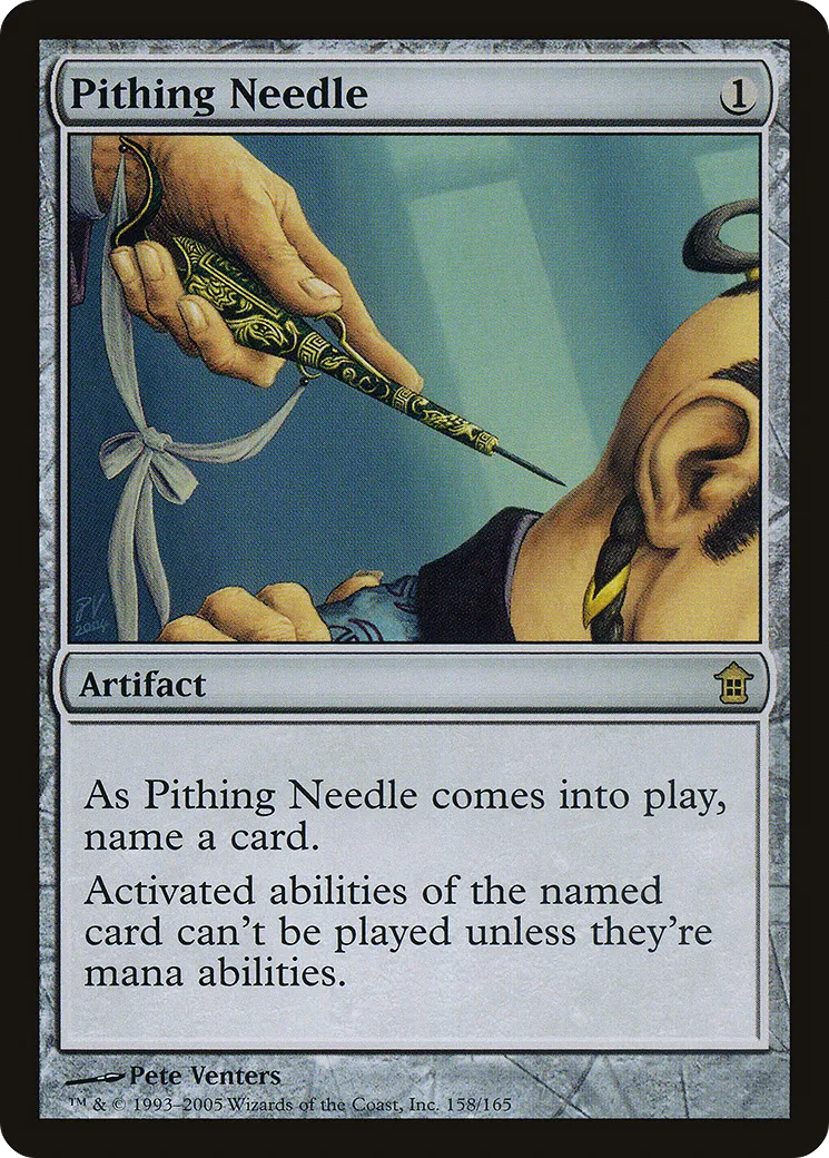 Pithing Needle — Saviors of Kamigawa — Magic: The Gathering