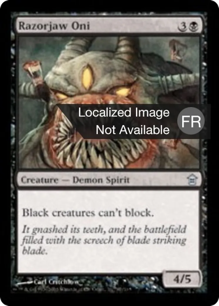Oni aux mâchoires de rasoir — Saviors of Kamigawa — Magic: The Gathering