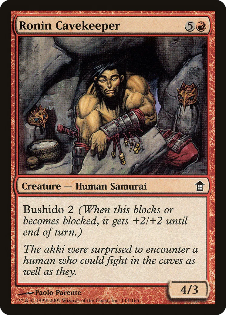 Ronin Cavekeeper — Saviors of Kamigawa — Magic: The Gathering