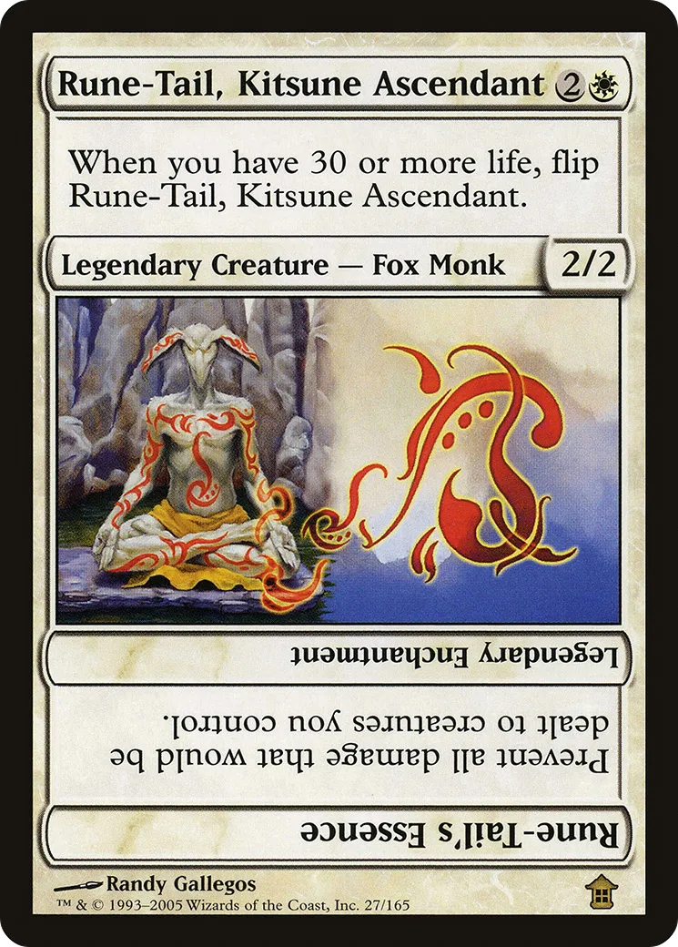 Rune-Tail, Kitsune Ascendant // Rune-Tail's Essence — Saviors of Kamigawa — Magic: The Gathering