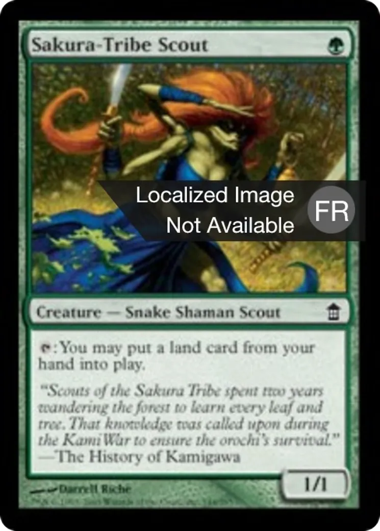 Éclaireuse de la tribu Sakura — Saviors of Kamigawa — Magic: The Gathering
