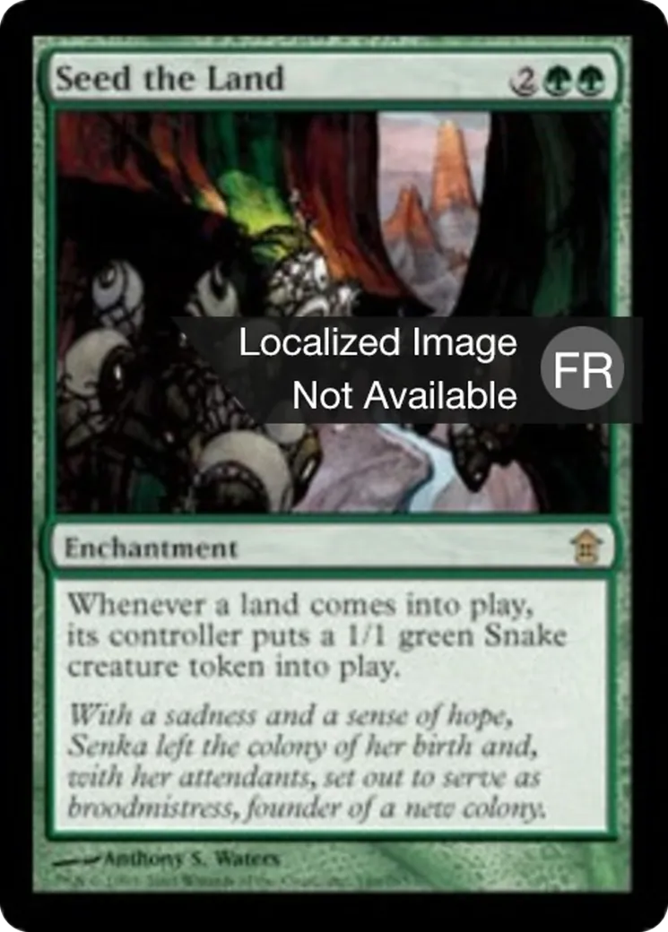 Ensemencement de la terre — Saviors of Kamigawa — Magic: The Gathering