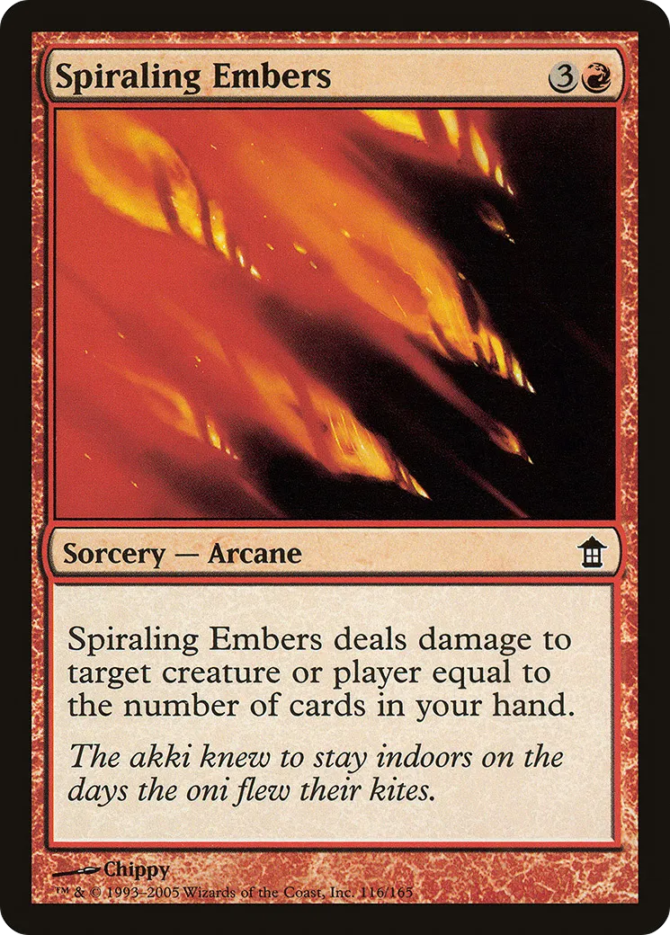 Spiraling Embers — Saviors of Kamigawa — Magic: The Gathering