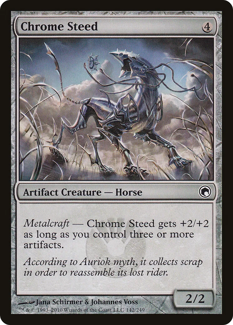 Destrier de chrome — Scars of Mirrodin — Magic: The Gathering