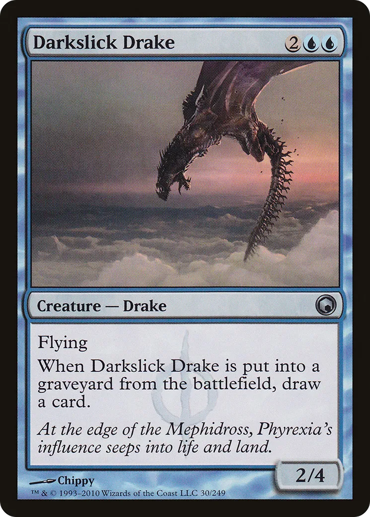 Darkslick Drake — Scars of Mirrodin — Magic: The Gathering