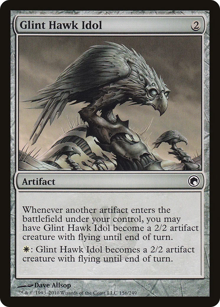Glint Hawk Idol — Scars of Mirrodin — Magic: The Gathering