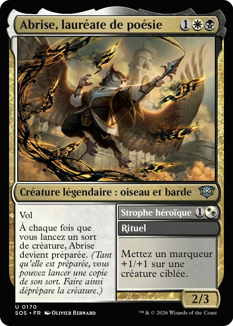 Abrise, lauréate de poésie // Heroic Stanza — Secrets of Strixhaven — Magic: The Gathering
