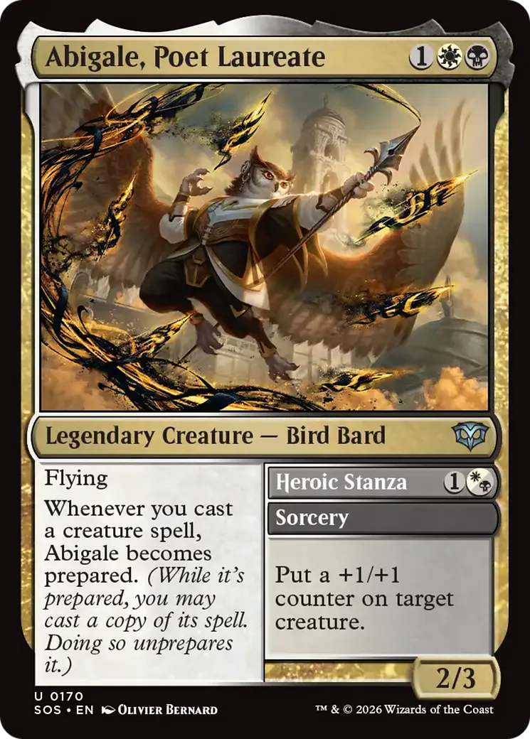 Abigale, Poet Laureate // Heroic Stanza — Secrets of Strixhaven — Magic: The Gathering