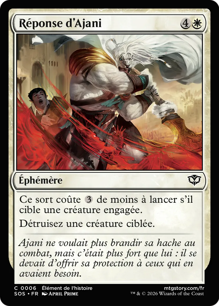 Réponse d'Ajani — Secrets of Strixhaven — Magic: The Gathering