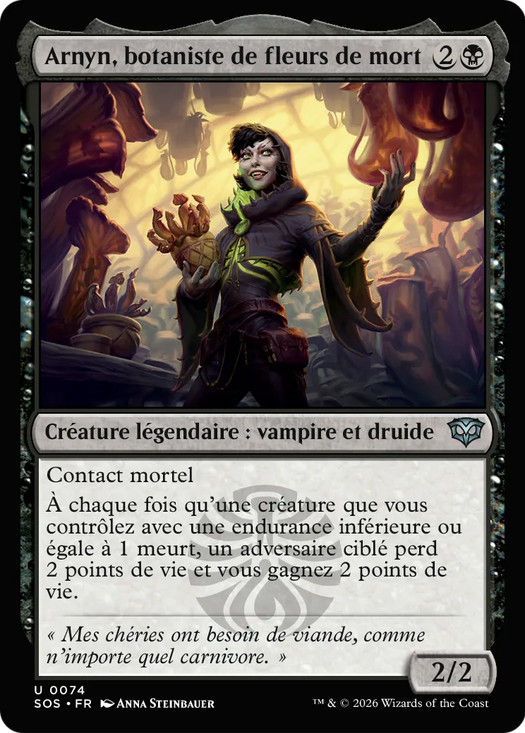 Arnyn, botaniste de fleurs de mort — Secrets of Strixhaven — Magic: The Gathering