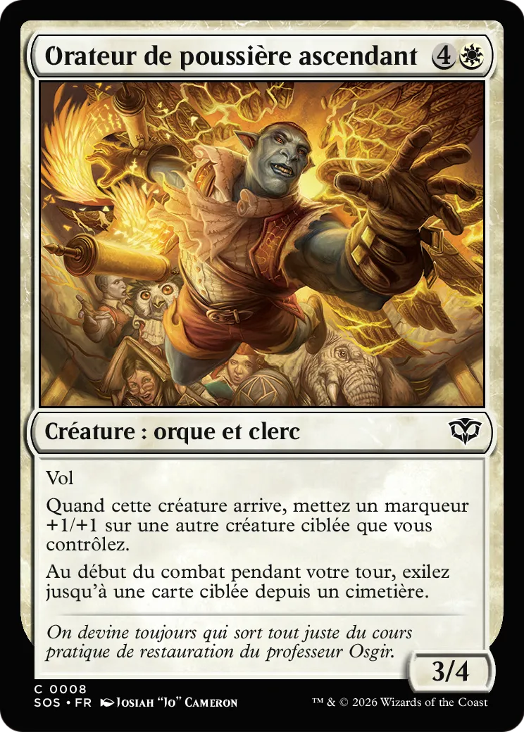 Orateur de poussière ascendant — Secrets of Strixhaven — Magic: The Gathering