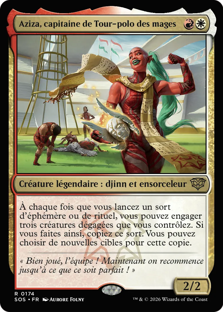 Aziza, capitaine de Tour-polo des mages — Secrets of Strixhaven — Magic: The Gathering