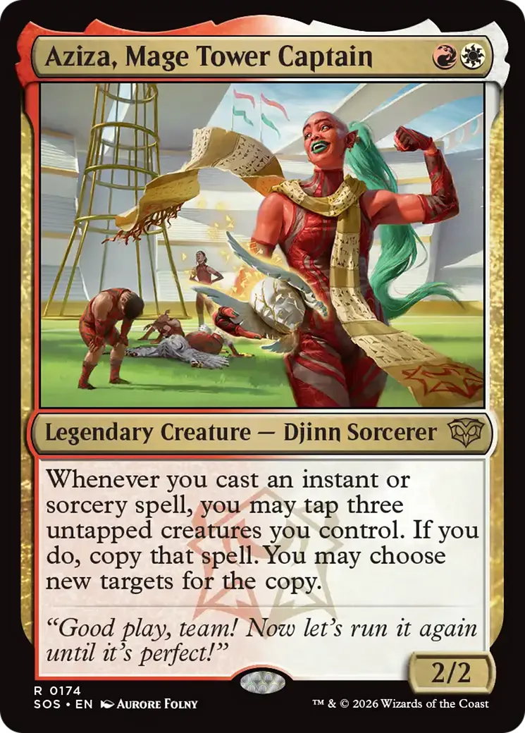 Aziza, capitaine de Tour-polo des mages — Secrets of Strixhaven — Magic: The Gathering
