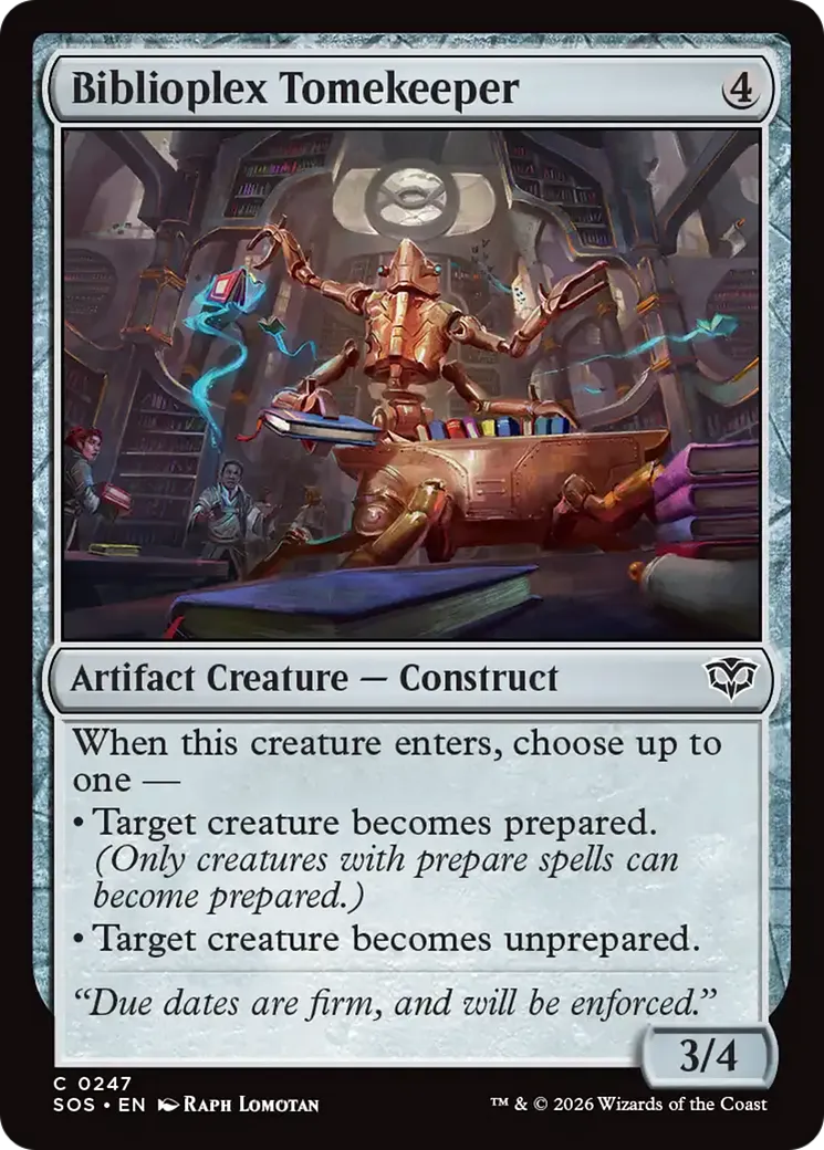 Biblioplex Tomekeeper from Secrets of Strixhaven - Magic: The Gathering