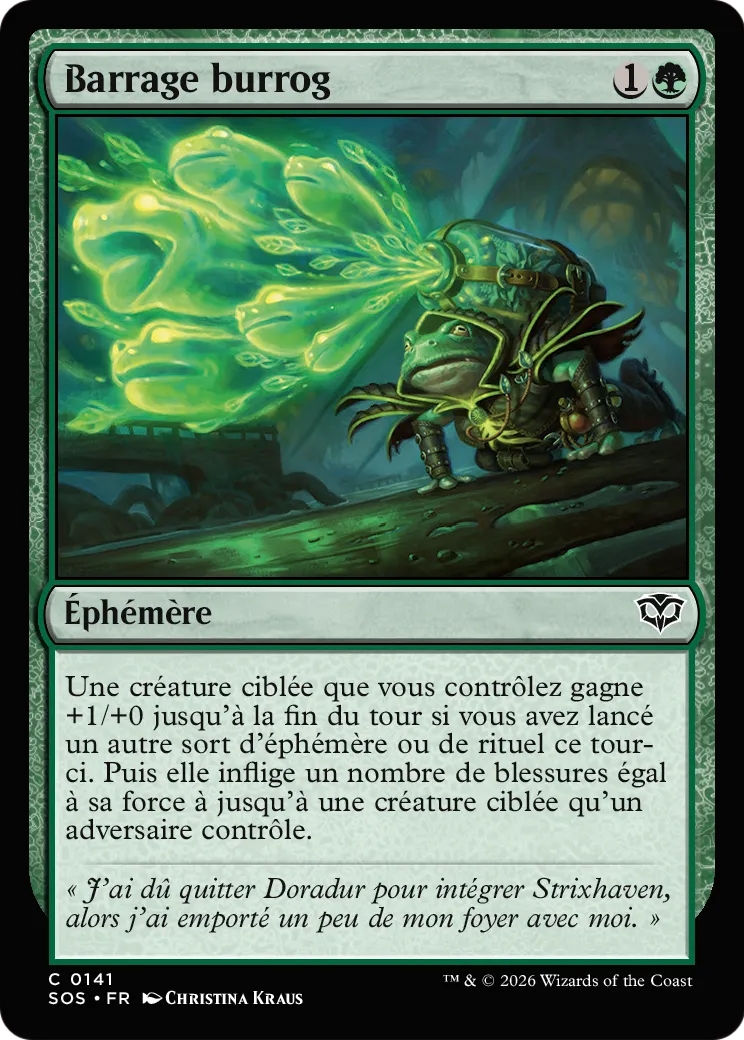 Barrage burrog — Secrets of Strixhaven — Magic: The Gathering