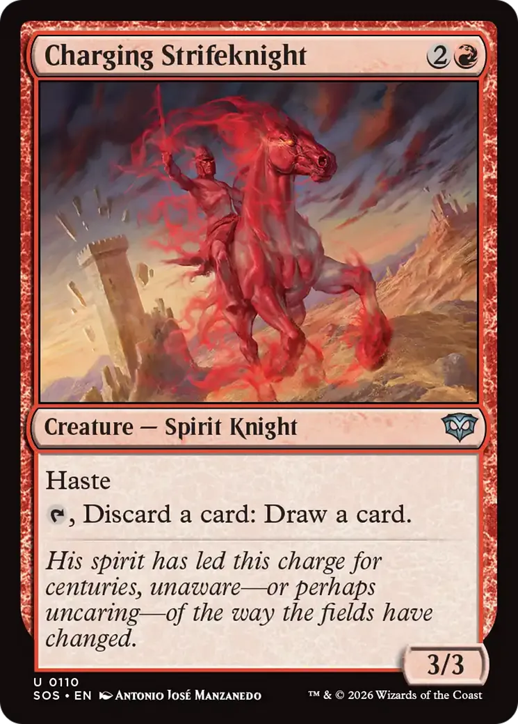 Charging Strifeknight — Secrets of Strixhaven — Magic: The Gathering
