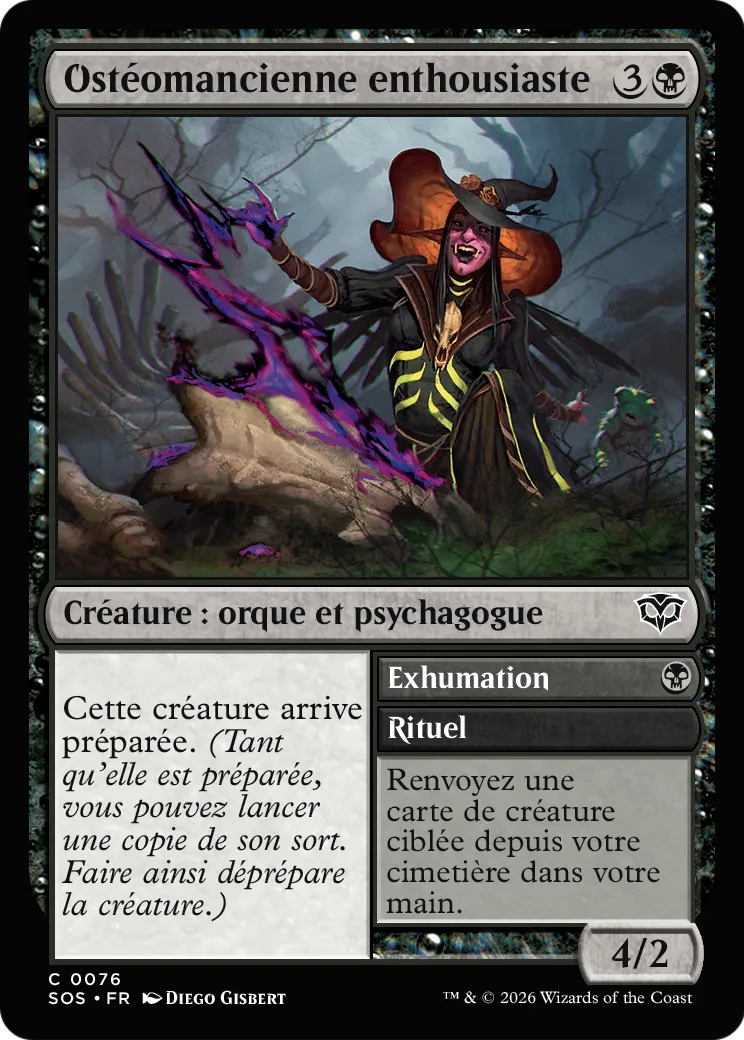 Ostéomancienne enthousiaste // Raise Dead — Secrets of Strixhaven — Magic: The Gathering