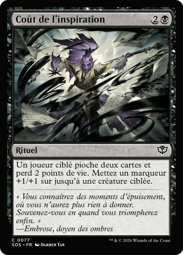 Coût de l'inspiration — Secrets of Strixhaven — Magic: The Gathering