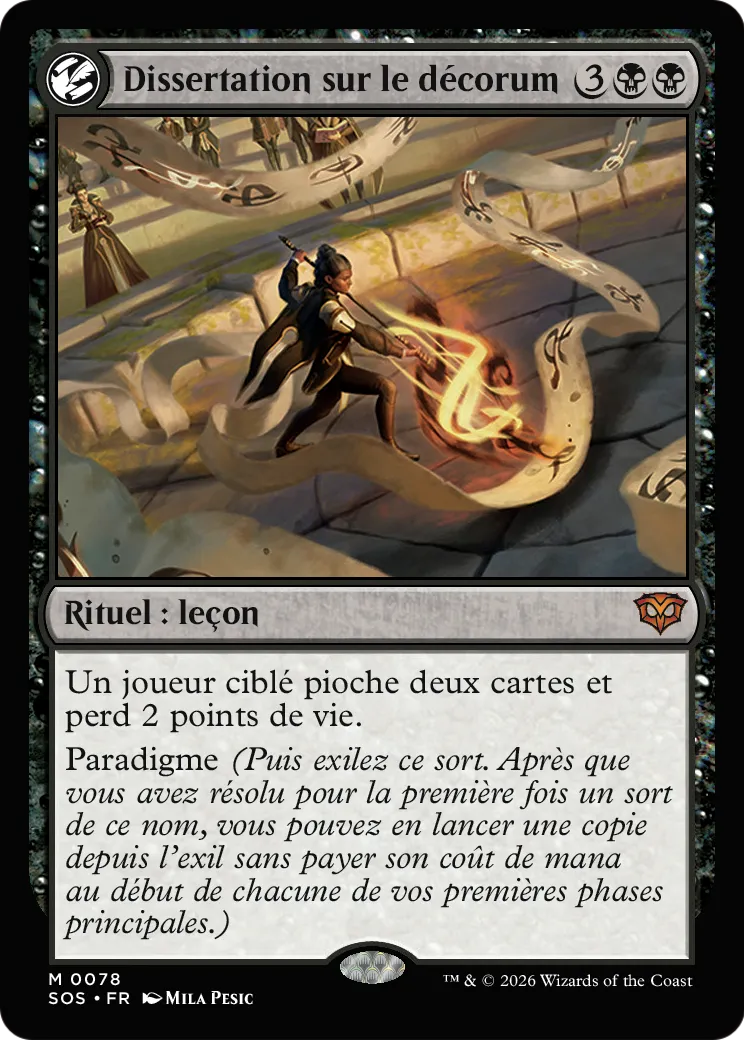 Dissertation sur le décorum — Secrets of Strixhaven — Magic: The Gathering