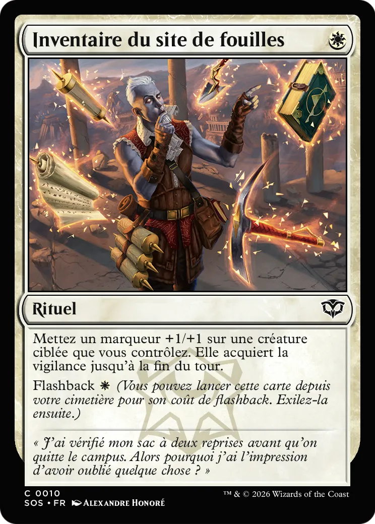 Inventaire du site de fouilles — Secrets of Strixhaven — Magic: The Gathering