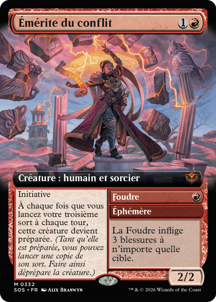 Émérite du conflit // Lightning Bolt — Secrets of Strixhaven — Magic: The Gathering
