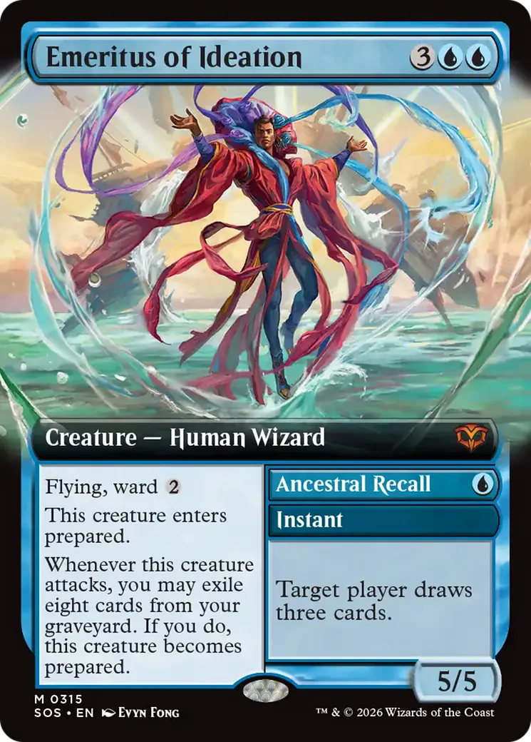 Emeritus of Ideation // Ancestral Recall — Secrets of Strixhaven — Magic: The Gathering