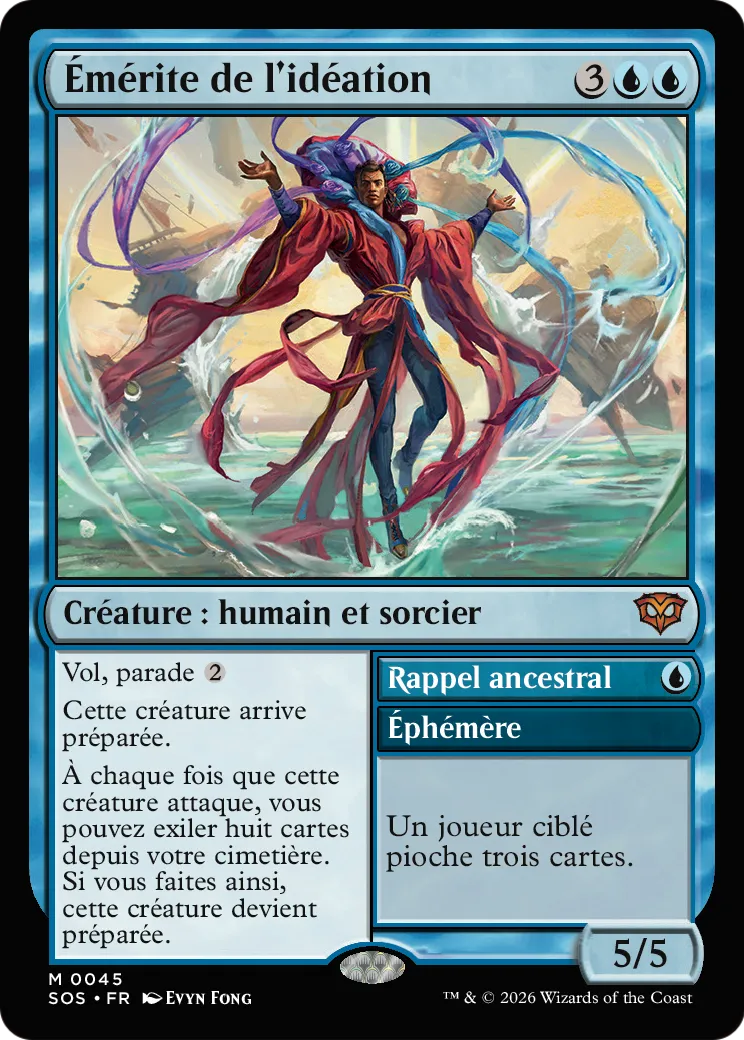 Émérite de l'idéation // Ancestral Recall — Secrets of Strixhaven — Magic: The Gathering