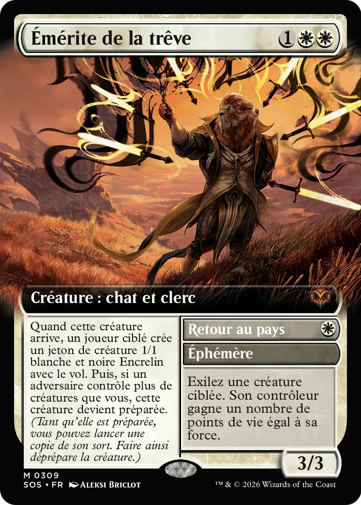 Émérite de la trêve // Swords to Plowshares — Secrets of Strixhaven — Magic: The Gathering