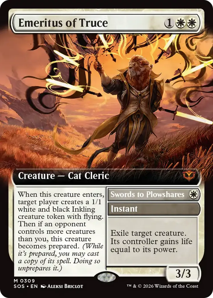 Emeritus of Truce // Swords to Plowshares — Secrets of Strixhaven — Magic: The Gathering