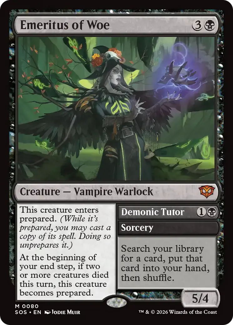 Emeritus of Woe // Demonic Tutor — Secrets of Strixhaven — Magic: The Gathering