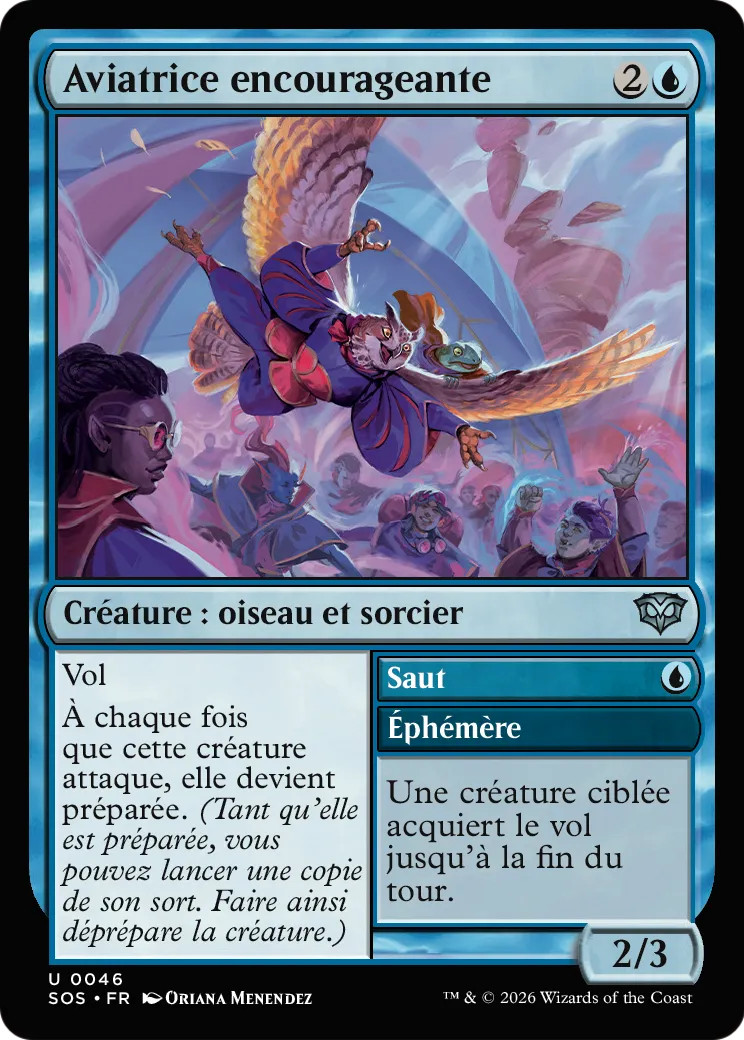 Aviatrice encourageante // Jump — Secrets of Strixhaven — Magic: The Gathering