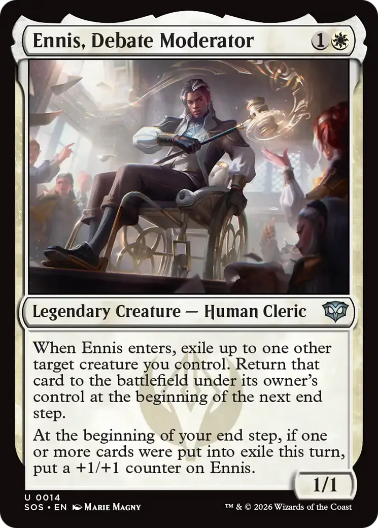 Ennis, Debate Moderator — Secrets of Strixhaven — Magic: The Gathering