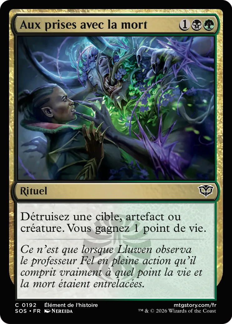 Aux prises avec la mort — Secrets of Strixhaven — Magic: The Gathering