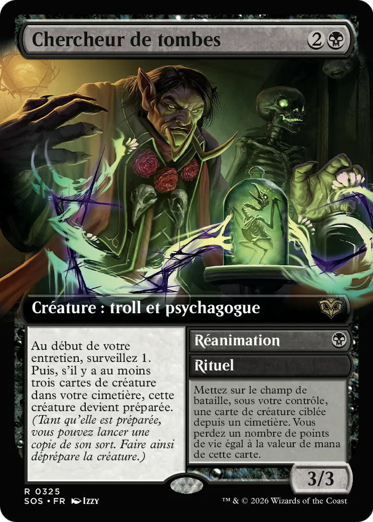 Chercheur de tombes // Reanimate — Secrets of Strixhaven — Magic: The Gathering